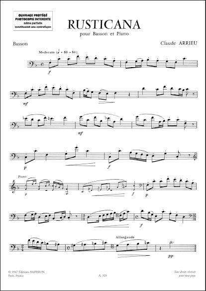 Rusticana Basson-Piano